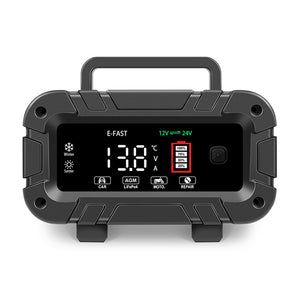12V 20A/24V 10A Smart Car Battery Charger | For Lead Acid | LiFePo4 | AGM Moto Battery