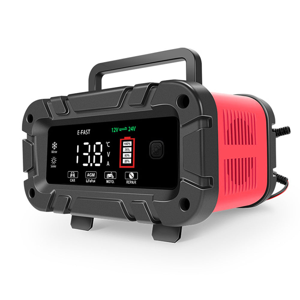 12V 20A/24V 10A Smart Car Battery Charger | For Lead Acid | LiFePo4 | AGM Moto Battery