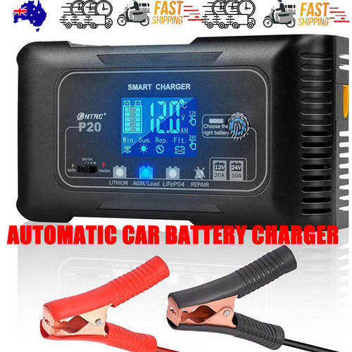 12/24V Automatic Car Battery Charger | For Lithium, LiFePO4, Lead-Acid, AGM/Gel/SLA