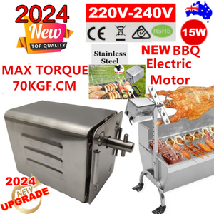 Electric BBQ Rotisserie Motor Spit | Stainless Steel BBQ Campfire Motor | AU Plug