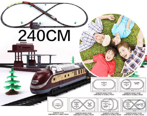 Electric Large Classic Train Set | Rail Track Carriages | Kids Vehicle Toy Gift