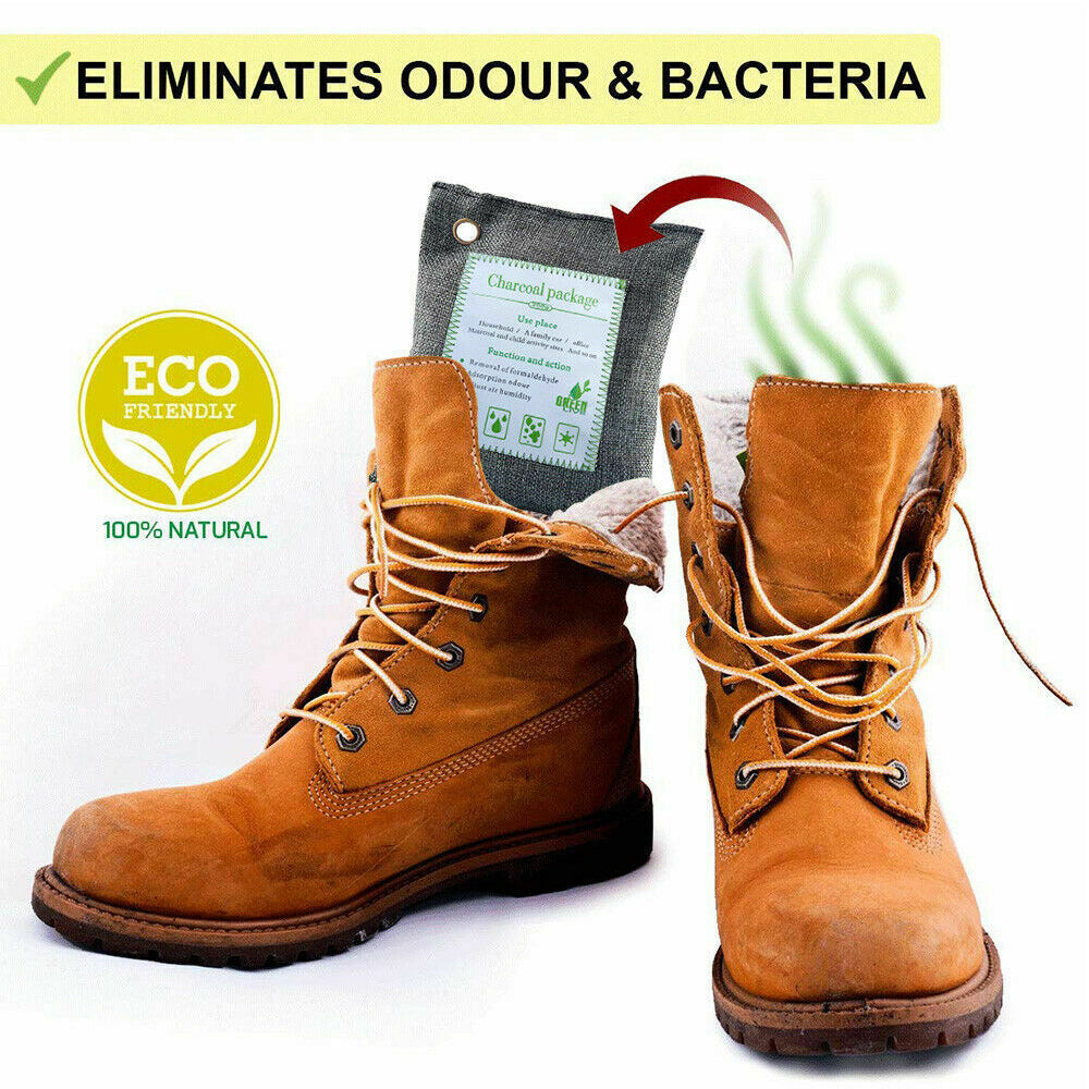 5PCS Air Purifying Bags | Activated Bamboo Charcoal Freshener | For Car Home Shoes | 200g