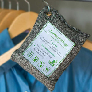 10PCS Air Purifying Bags | Activated Bamboo Charcoal Freshener | For Car Home Shoes | 200g