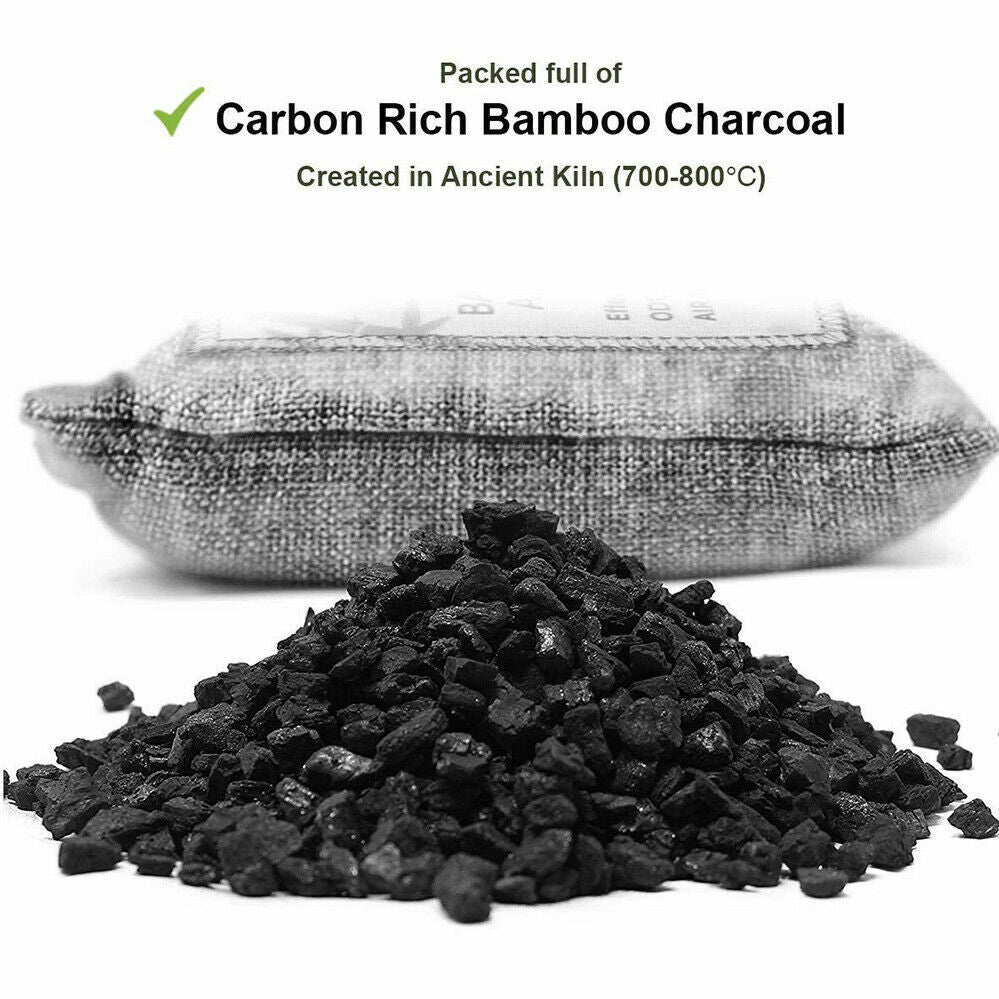 10PCS Air Purifying Bags | Activated Bamboo Charcoal Freshener | For Car Home Shoes | 200g