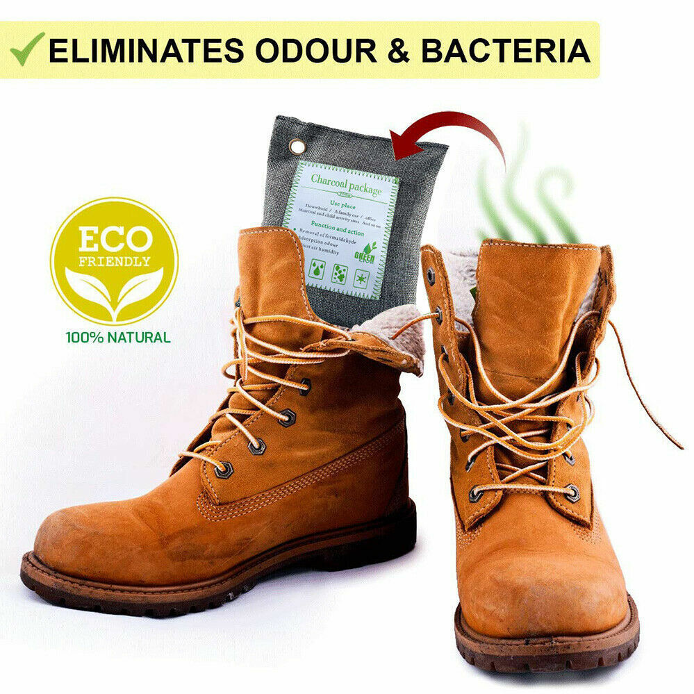 20PCS Air Purifying Bags | Activated Bamboo Charcoal Freshener | For Car, Home, Shoes | 200g