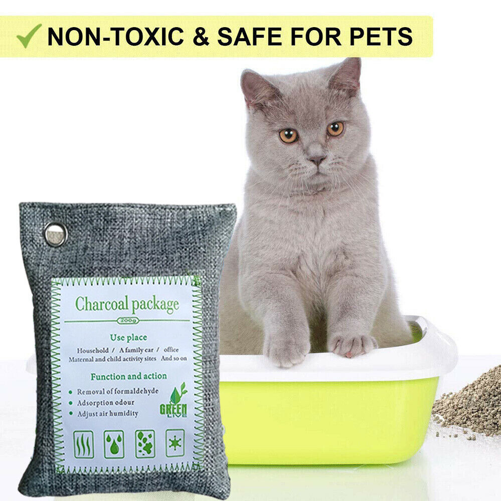 20PCS Air Purifying Bags | Activated Bamboo Charcoal Freshener | For Car, Home, Shoes | 200g