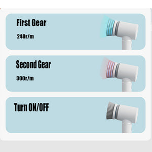6in1 Electric Spin Scrubber | Cordless Rechargeable Cleaning Brush | 6 Head Kit
