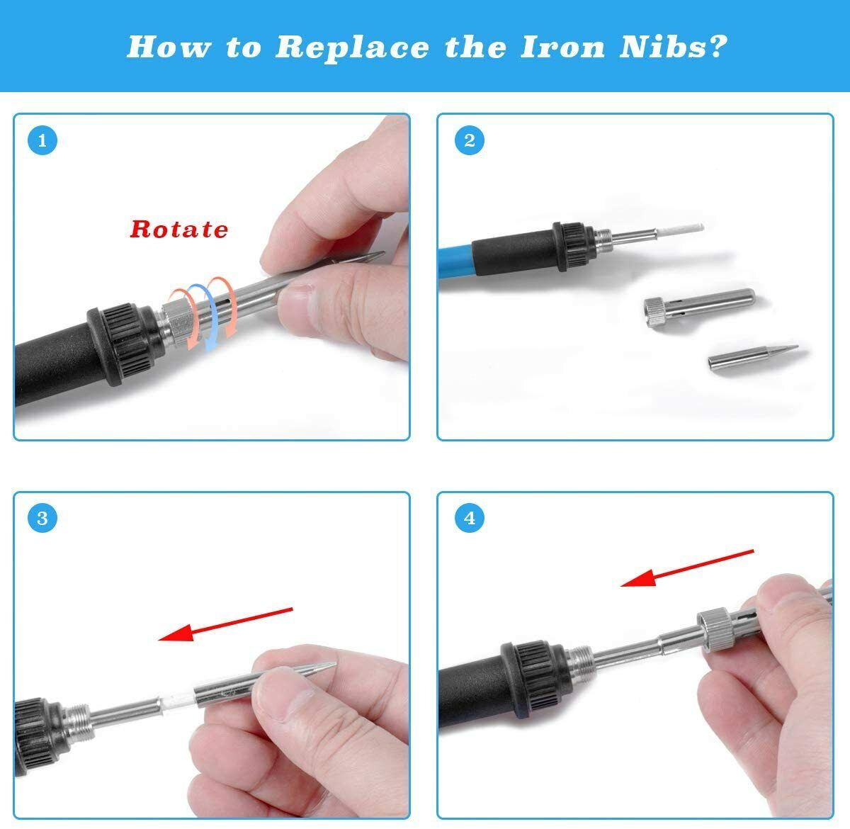 60W Soldering Iron Kit | Welding Station with Wire, Desoldering Pump & Multimeter