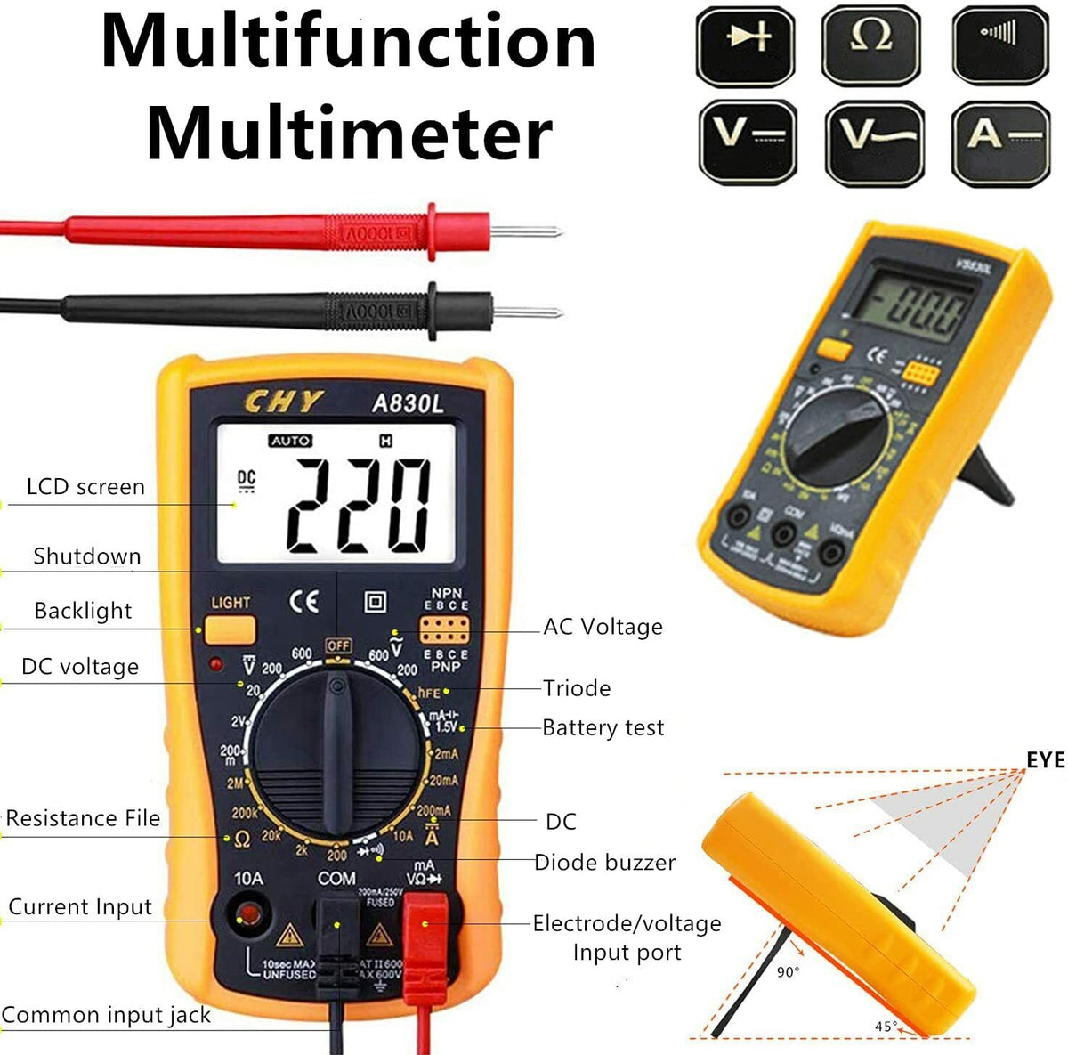 60W Soldering Iron Kit | Welding Station with Wire, Desoldering Pump & Multimeter