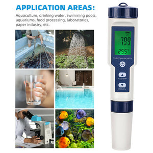 Set 7 In 1 and 5 in 1 PH Meter | TDS/EC/Salt/Temp Water Quality Monitor Tester Pen