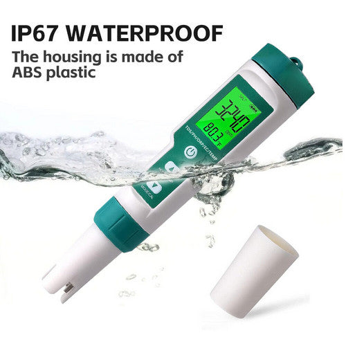7 In 1 PH Meter | TDS/EC/Salt/Temp Water Quality Monitor | Tester Pen | Pool Aquarium