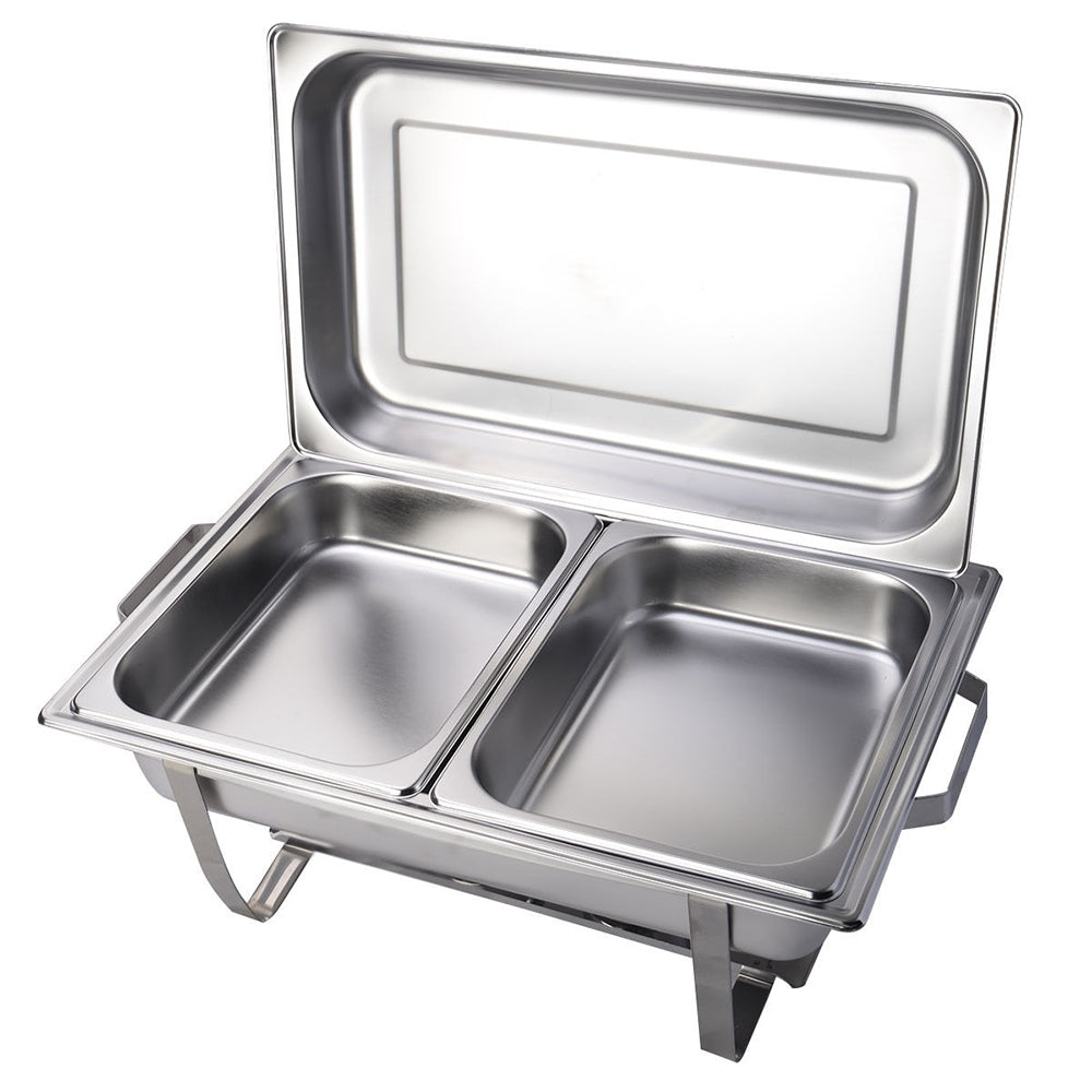 9L Chafing Dish Set | Buffet Pan Bain Marie Bow | Stainless Steel Food Warmer | (2x4.5L)