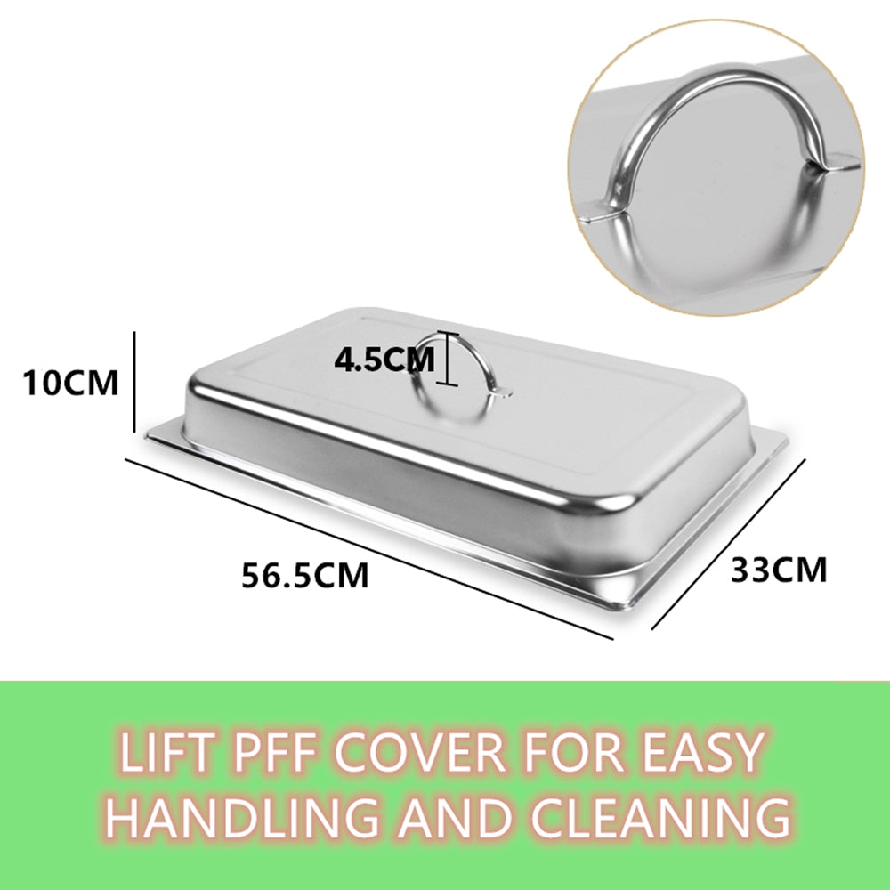9L Chafing Dish Set | Buffet Pan Bain Marie Bow | Stainless Steel Food Warmer | (3x3L)