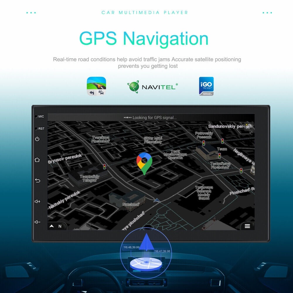 7 Inch Car Radio | 2 DIN | GPS | FM RDS WIFI | Rear Camera | For Android IOS CarPlay | AU