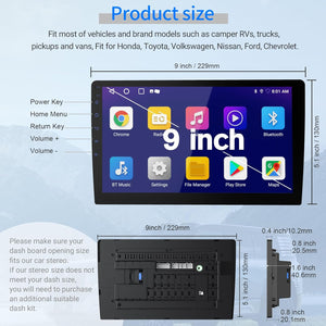 9" Car Radio 2 DIN | GPS FM RDS WIFI | With Rear Camera | For Android Auto IOS CarPlay