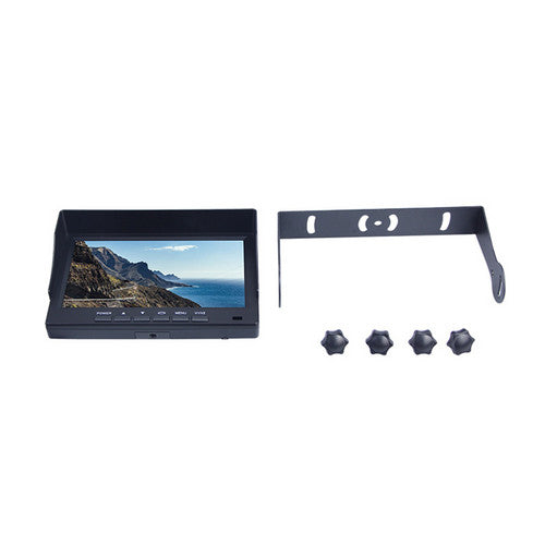 4-Channel Split 7" Screen Monitor | w/ 4 Reversing Camera Kit | For Truck Trailer Bus