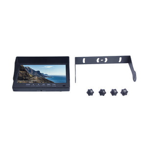 4-Channel Split 7" Screen Monitor | w/ 4 Reversing Camera Kit | For Truck Trailer Bus