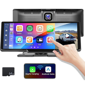 10.26" 4K Car Camera | Carplay | Android | GPS Navigation | Dashboard Video Recorder