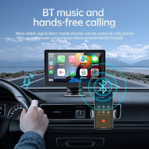 7-inch Portable Wireless Car Radio | Auto Stereo | Apple CarPlay | Android Bluetooth + Cam