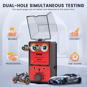 Ancel 12V Car Spark Plug Tester | Auto Ignition System Tester | Diagnostic Test Tool