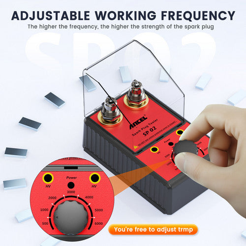 Ancel 12V Car Spark Plug Tester | Auto Ignition System Tester | Diagnostic Test Tool