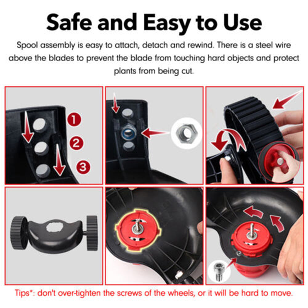 3-in-1 Cordless Grass Trimmer | Lawn Brush Cutter | Whipper Snipper | 2 Batteries