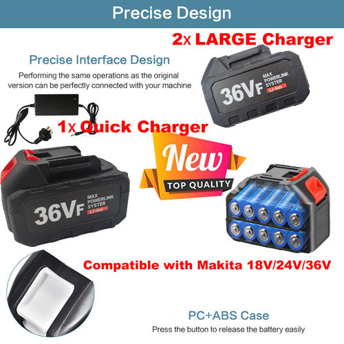 2x 7.0Ah 18V-36VF Li-ion Battery | Makita Battery LXT | BL1850 | BL1860B | BL1830 | BL1815