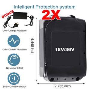 2x 7.0Ah 18V-36VF Li-ion Battery | Makita Battery LXT | BL1850 | BL1860B | BL1830 | BL1815