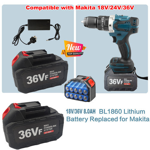 2x 7.0Ah 18V-36VF Li-ion Battery | Makita Battery LXT | BL1850 | BL1860B | BL1830 | BL1815