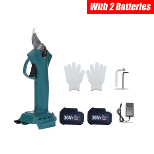 Cordless Electric Pruning Shears | Secateur | Rechargeable Branch Cutter | W/ 2 Battery