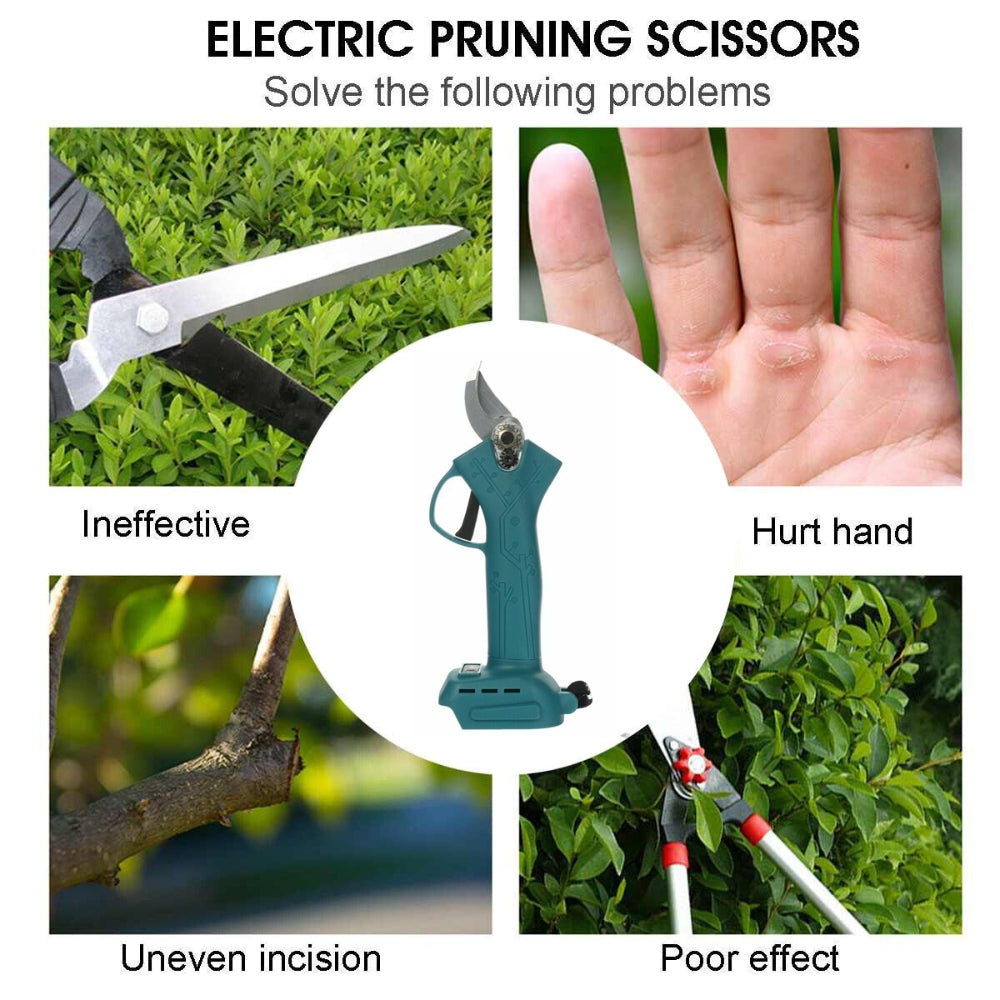 Cordless Electric Pruning Shears | Secateur | Rechargeable Branch Cutter | W/ 2 Battery