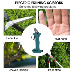 Cordless Electric Pruning Shears | Secateur | Rechargeable Branch Cutter | W/ 2 Battery