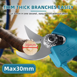 Cordless Electric Pruning Shears | Secateur | Rechargeable Branch Cutter | W/ 2 Battery