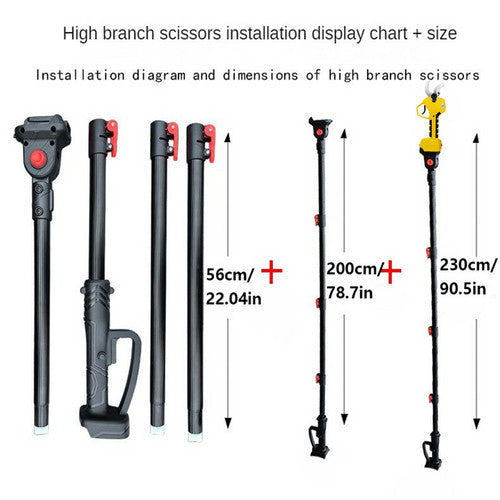 Cordless Brushless 4 Pole Pruning Shear Secateur | Bush Cutter | Yellow