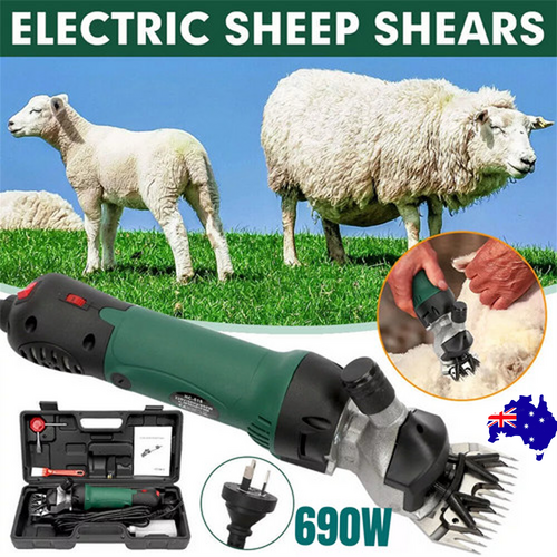 690W Electric Sheep Shears | 2400 RPM | 6-Speed Grooming Kit | With 8 Grids Heat AU