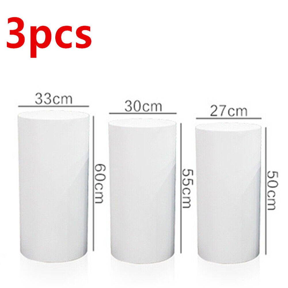 3PCS Display Stand | Round Cylinder Pedestal | With Balloon Set + LED Strip | Wedding | AU