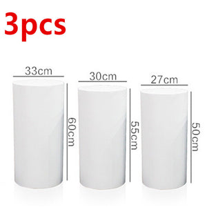 3PCS Display Stand | Round Cylinder Pedestal | With Balloon Set + LED Strip | Wedding | AU