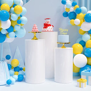 3PCS Display Stand | Round Cylinder Pedestal | With Balloon Set + LED Strip | Wedding | AU