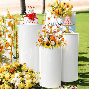 3PCS Display Stand | Round Cylinder Pedestal | With Balloon Set + LED Strip | Wedding | AU