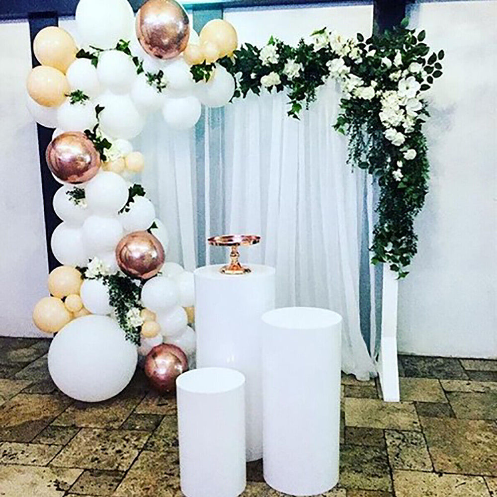 3PCS Display Stand | Round Cylinder Pedestal | With Balloon Set + LED Strip | Wedding | AU