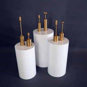 3PCS Display Stand | Round Cylinder Pedestal | With Balloon Set + LED Strip | Wedding | AU
