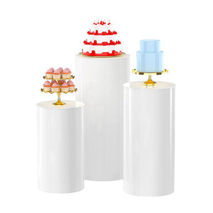 3PCS Display Stand | Round Cylinder Pedestal | With Balloon Set + LED Strip | Wedding | AU
