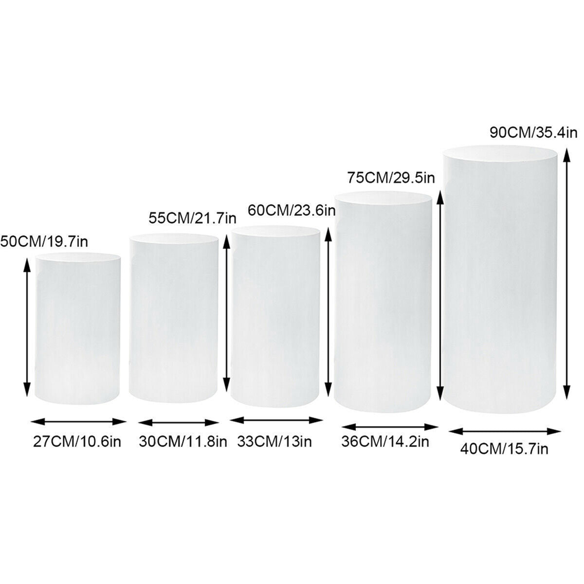 5PCS Round Plinth Cylinder Display Stand | Pedestal Wedding Party Shop Display | AU