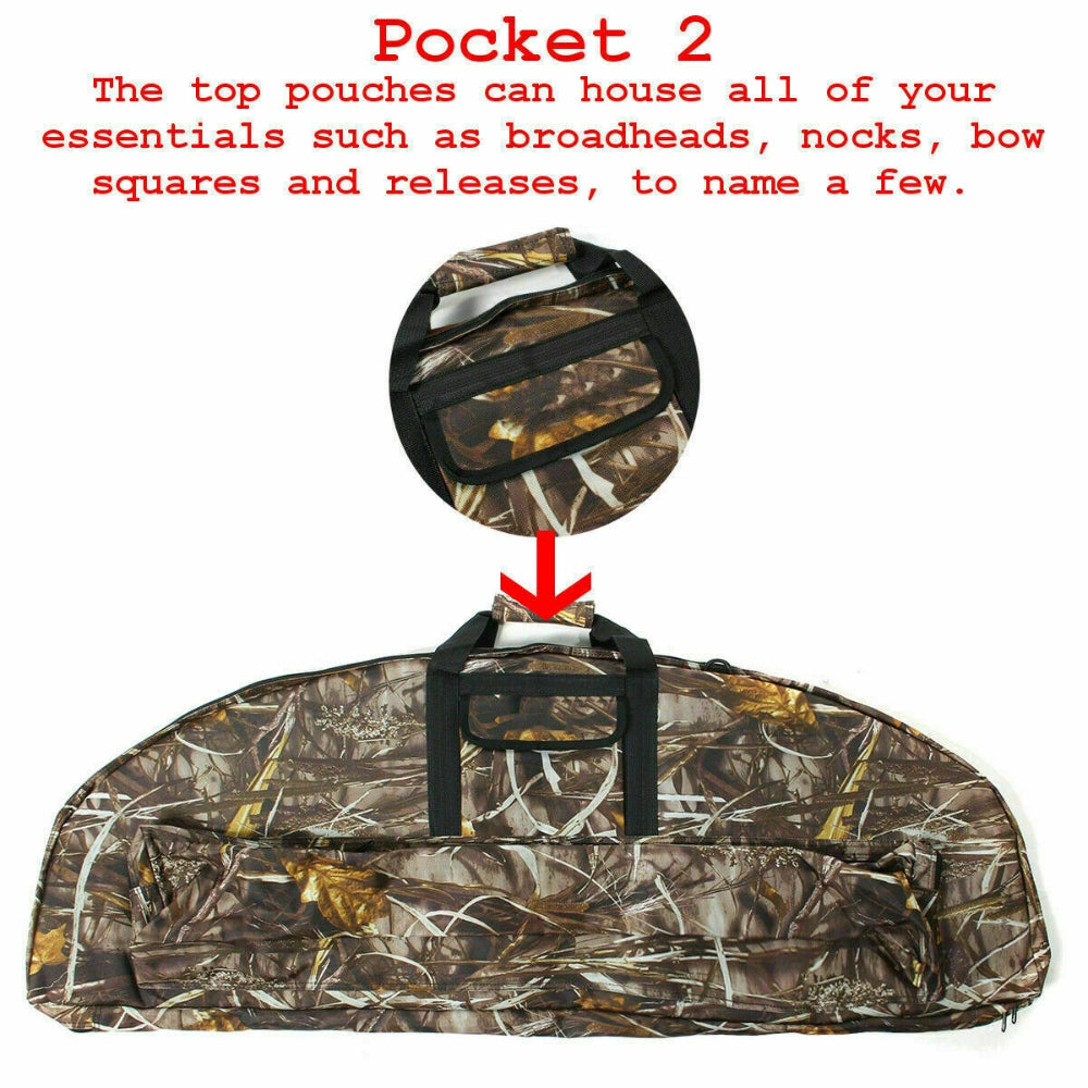 115cm Portable Compound Bow Bag | Archery Arrows Carry Bag Case | With Arrow Holder