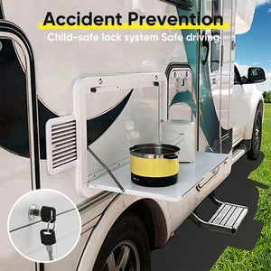 Caravan Folding Table | Picnic Camping Motorhome Outdoor Table | 800x450mm | Lockable