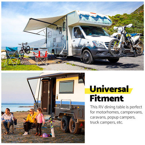 Caravan Folding Table | Picnic Camping Motorhome Outdoor Table | 800x450mm | Lockable