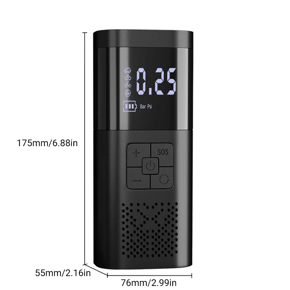 6000mAh Car Tyre Inflator | 12V Air Compressor | Electric Pump | Cordless USB Charging