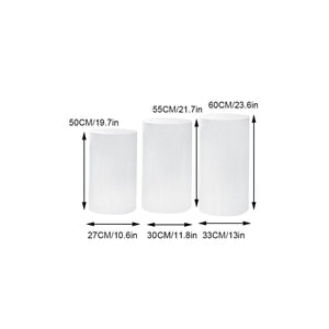 3pcs Round Plinth Cylinder Pedestal Stand | Wedding Decor | Cake Flower Display
