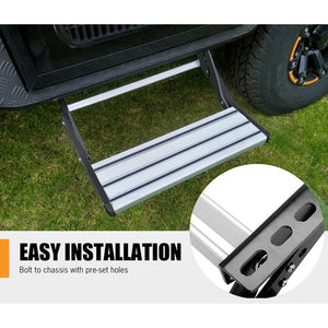 200KG Heavy Duty Caravan Step | Folding Pull-Out Portable | RV Camper Trailer Tools