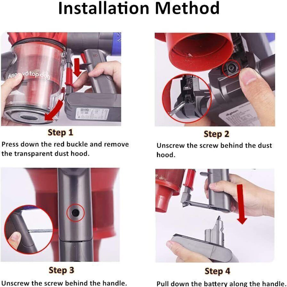 9900MAH For Dyson V6 Battery | SV03 SV04 SV09 DC58 DC59 DC61 DC62 DC74 | V6 Animal